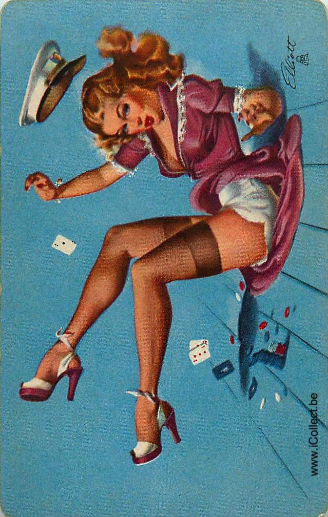 Single Swap Playing Cards People Pin-Up Elliot (PS15-21A) - Click Image to Close