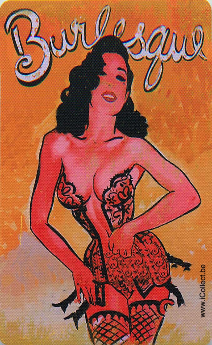 Single Swap Playing Cards People Pin-Up Burlesque (PS05-38A) - Click Image to Close