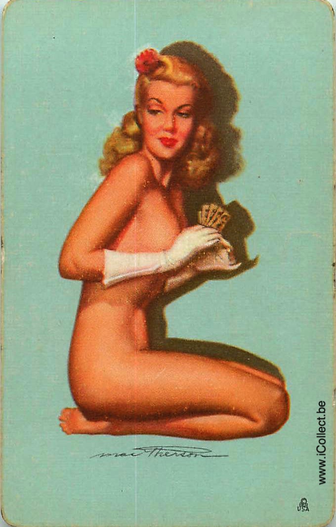 Single Swap Playing Cards People Woman Pin-Up (PS15-24E)