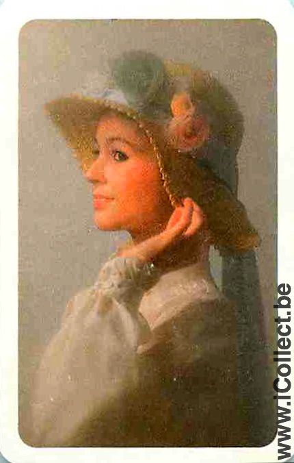 Single Swap Playing Cards People Woman With Hat (PS07-30G)