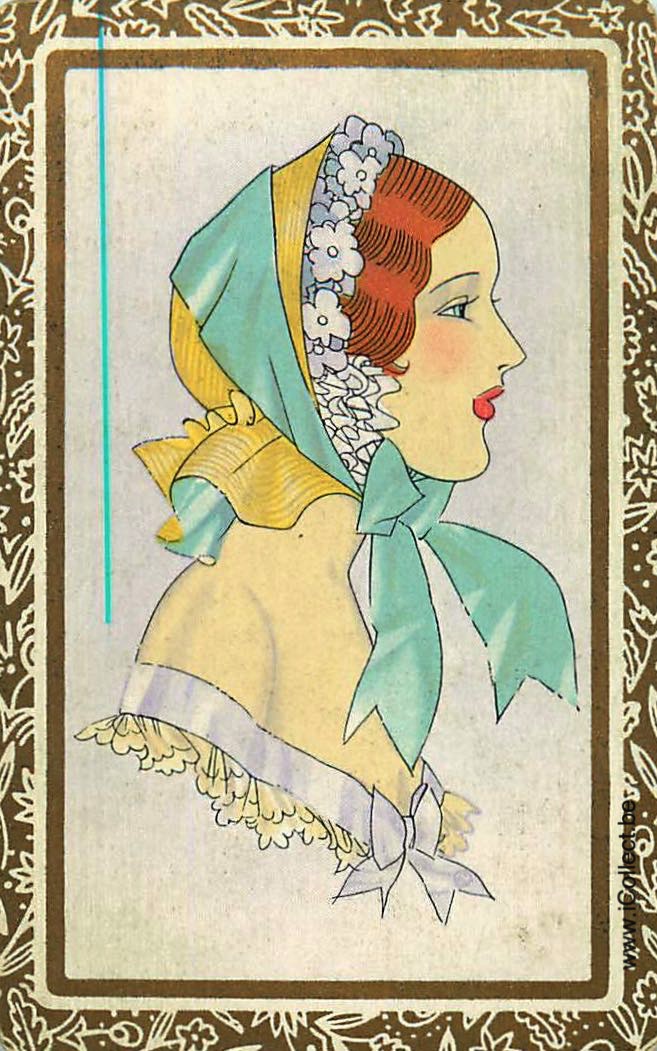 Single Swap Playing Cards People Woman Head (PS11-33B)