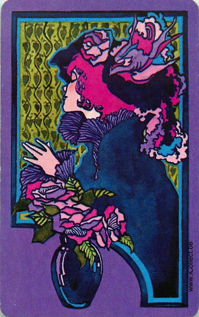 Single Swap Playing Cards People Woman Head (PS11-35A)