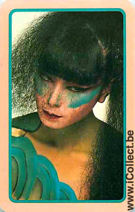Single Swap Playing Cards People Woman Head (PS07-28C)