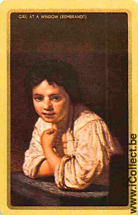 Single Swap Playing Cards People Woman Rembrandt (PS07-30E)