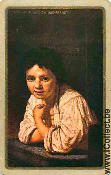 Single Swap Playing Cards People Woman Rembrandt (PS07-30F) - Click Image to Close