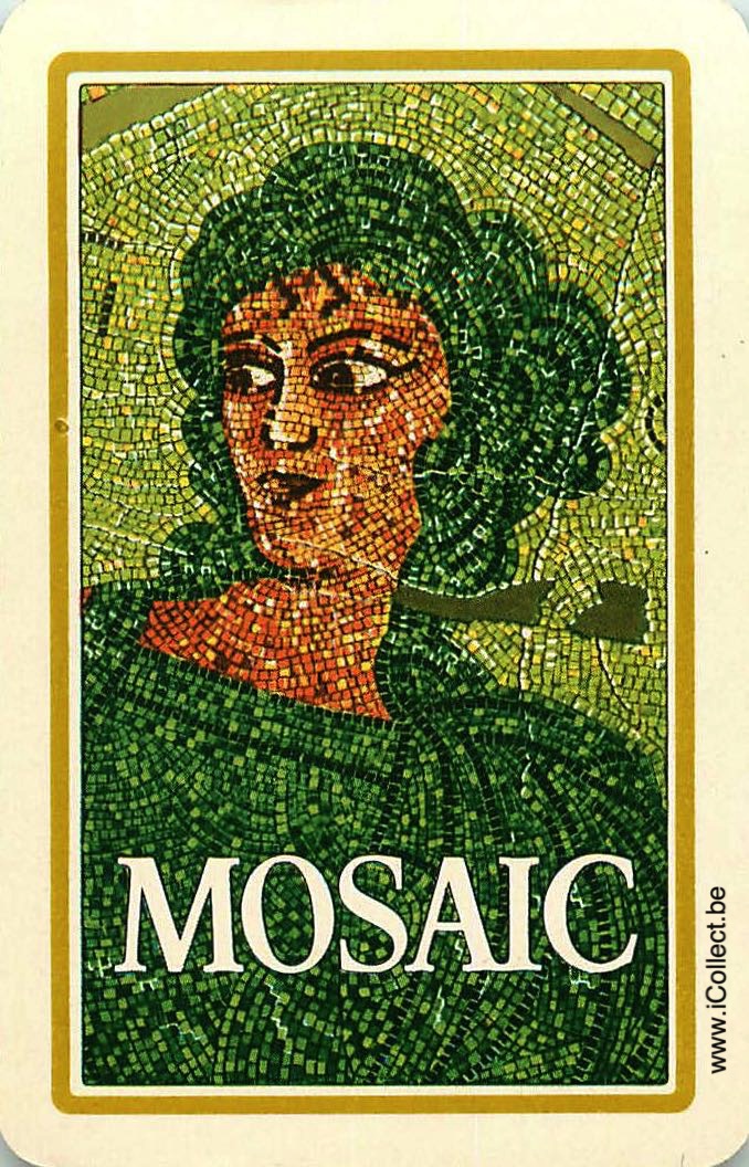 Single Swap Playing Cards People Woman Head Mosaic (PS11-57C)