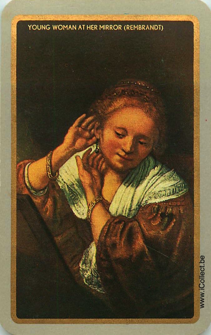 Single Swap Playing Cards People Woman Rembrandt (PS22-29A) - Click Image to Close
