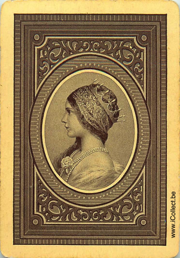 Single Swap Playing Cards People Woman Head (PS24-01D) - Click Image to Close