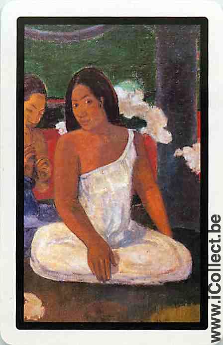 Single Swap Playing Cards People Woman sit down (PS13-07A)
