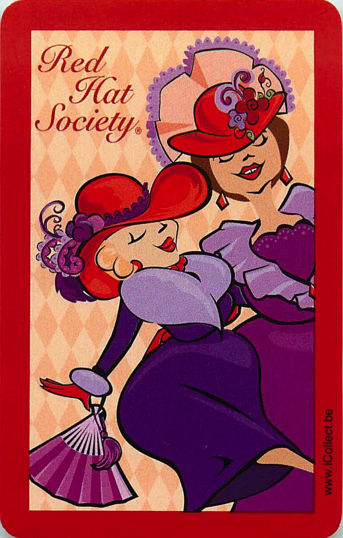 Single Swap Playing Cards People Red Hat Society (PS24-08F)