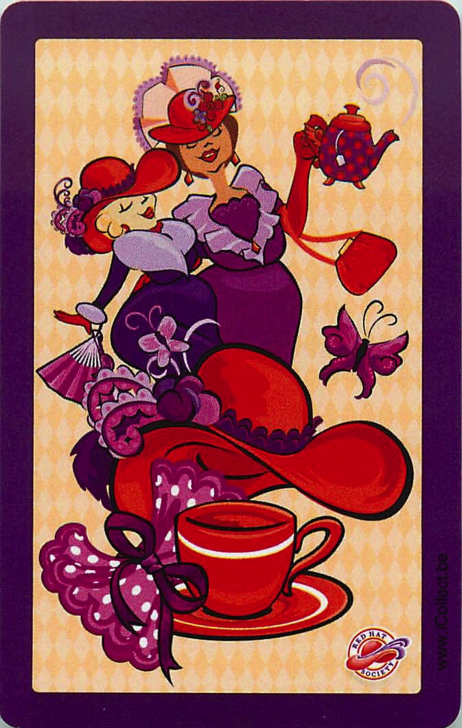 Single Swap Playing Cards People Red Hat Society (PS24-08G)
