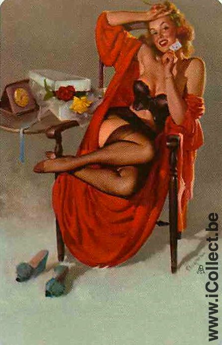 Single Swap Playing Cards People Pin-Up Elvgren (PS15-07E) - Click Image to Close