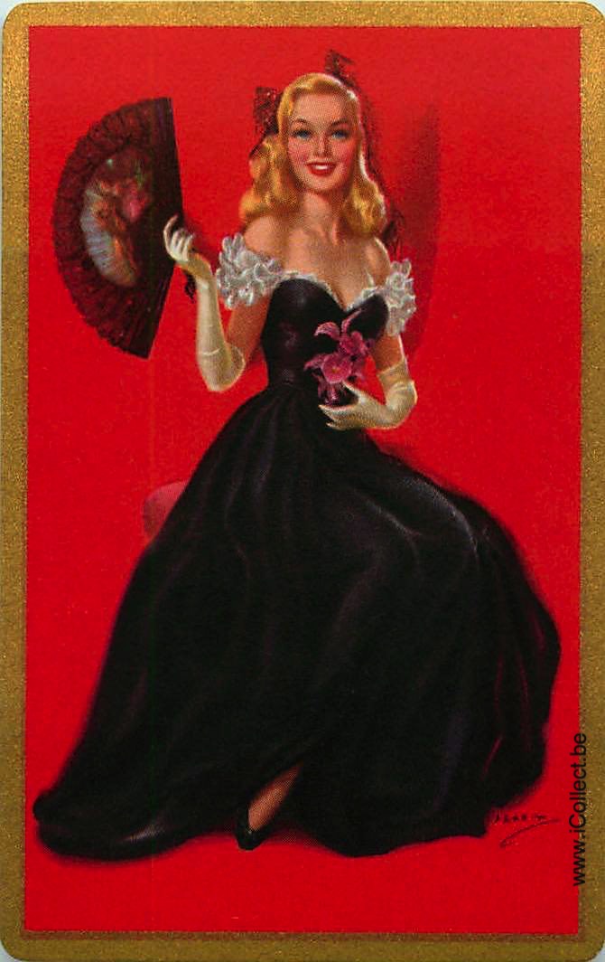 Single Swap Playing Cards People Woman (PS22-30I)