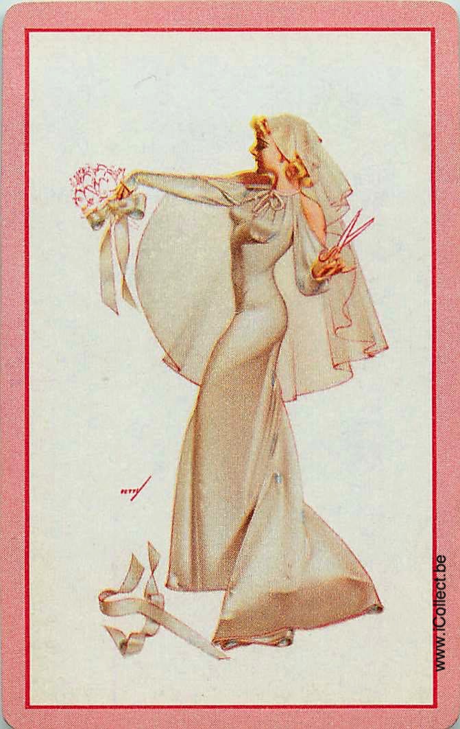 Single Swap Playing Cards People Woman (PS22-34C)