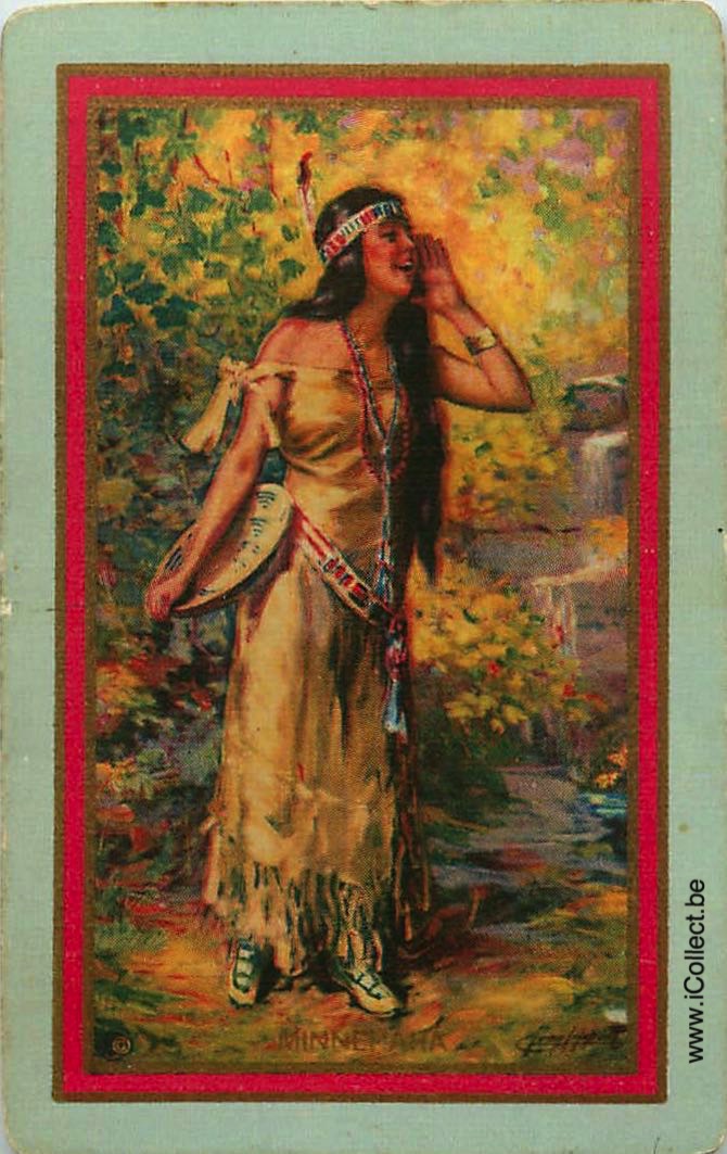 Single Swap Playing Cards People Woman Indian (PS22-31D)