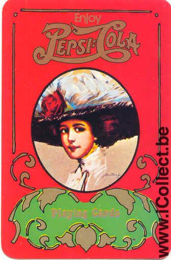 Single Swap Playing Cards Pepsi Vintage Woman (PS01-34G) - Click Image to Close