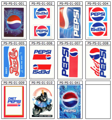 Lot - 11 PEPSI Single Playing Cards (PS99-01C)