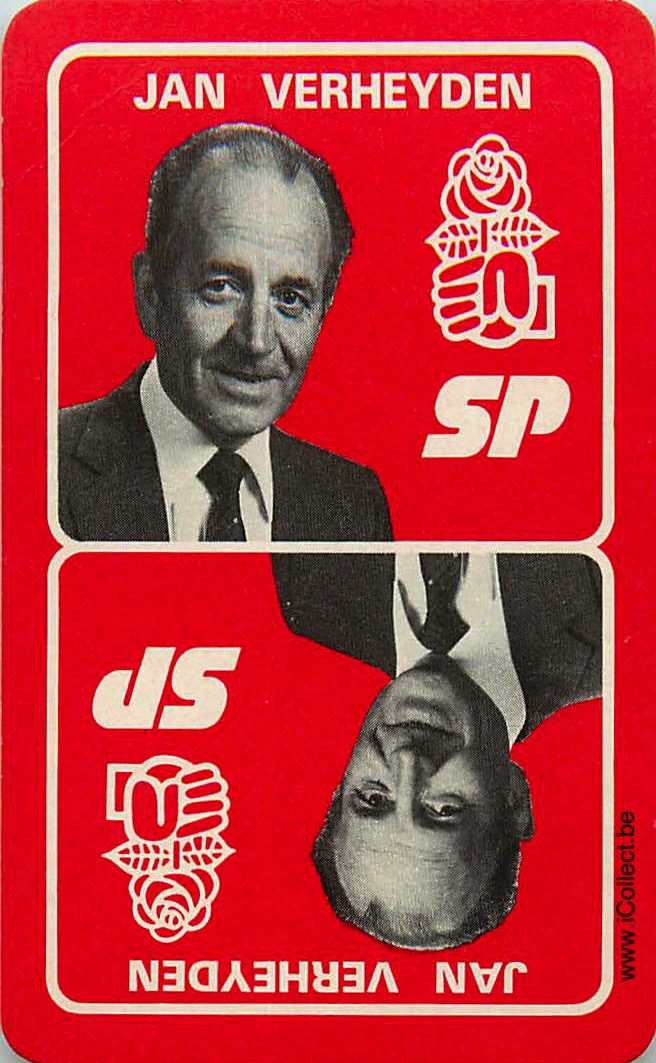 Single Swap Playing Cards Politics SP Jan Verheyden (PS23-41E)