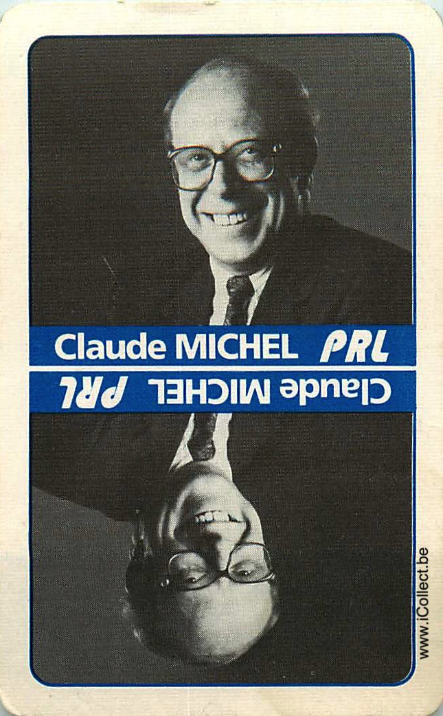 Single Swap Playing Cards Politics PRL Claude Michel (PS23-45C)