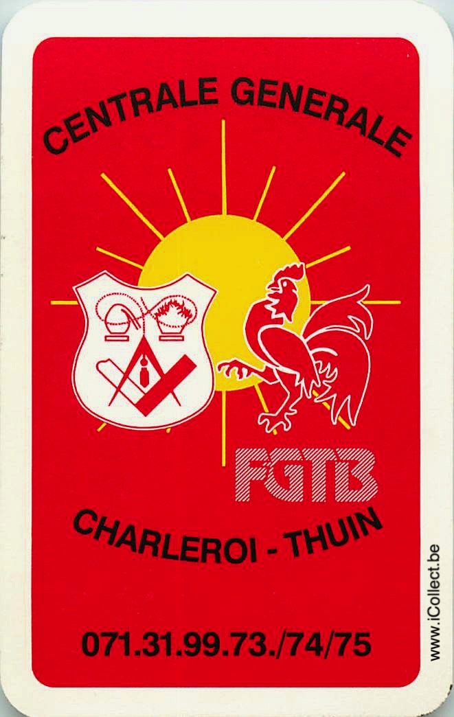 Single Swap Playing Cards Politics FGTB Charleroi (PS23-48C)