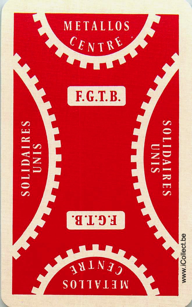 Single Swap Playing Cards Politics FGTB Metallos (PS23-48G)