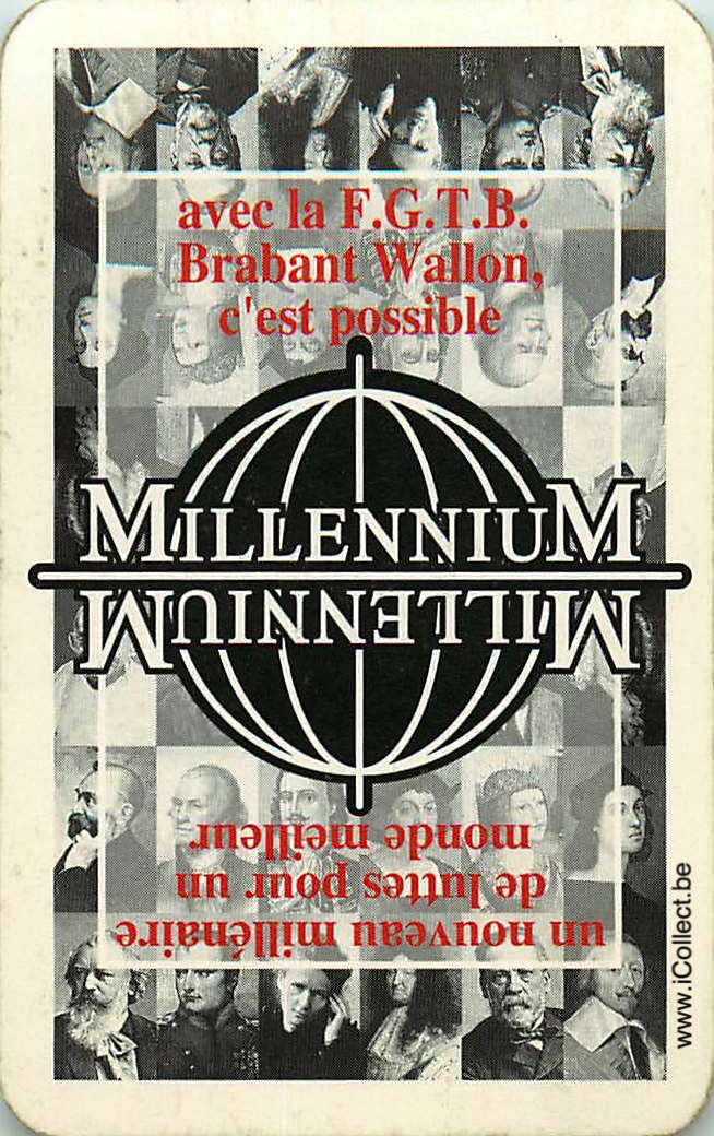 Single Swap Playing Cards Politics FGTB Brabant Wallon (PS23-48I