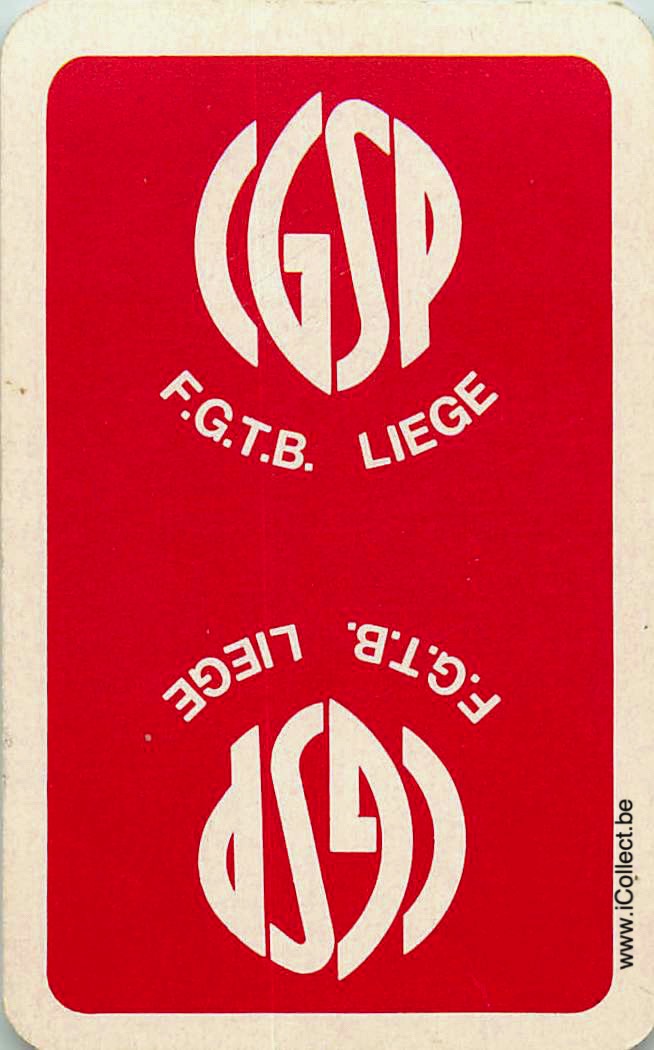Single Swap Playing Cards Politics FGTB CGSP Liege (PS23-49A)