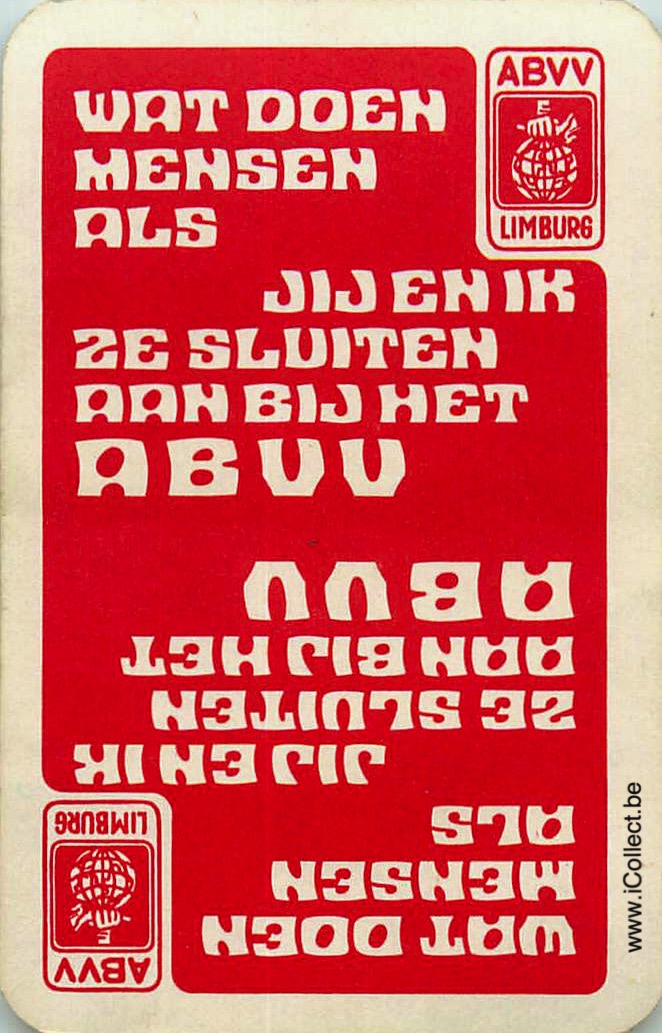 Single Swap Playing Cards Politics ABVV Limburg (PS23-49B) - Click Image to Close
