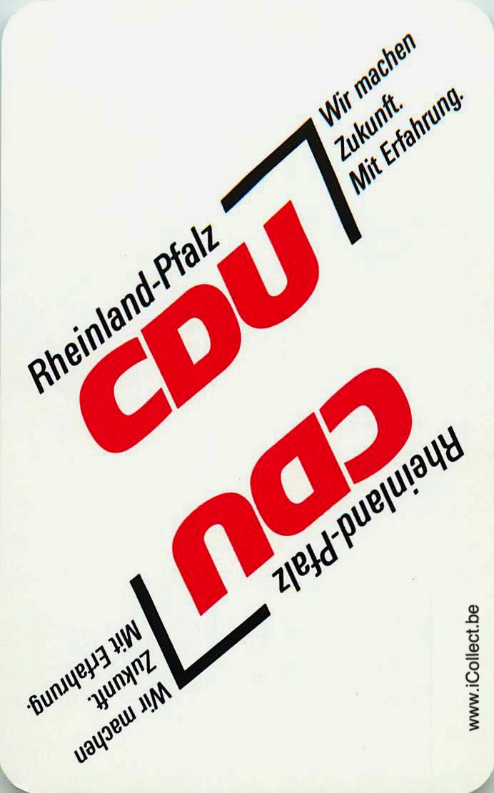 Single Swap Playing Cards Politics CDU (PS23-52D)
