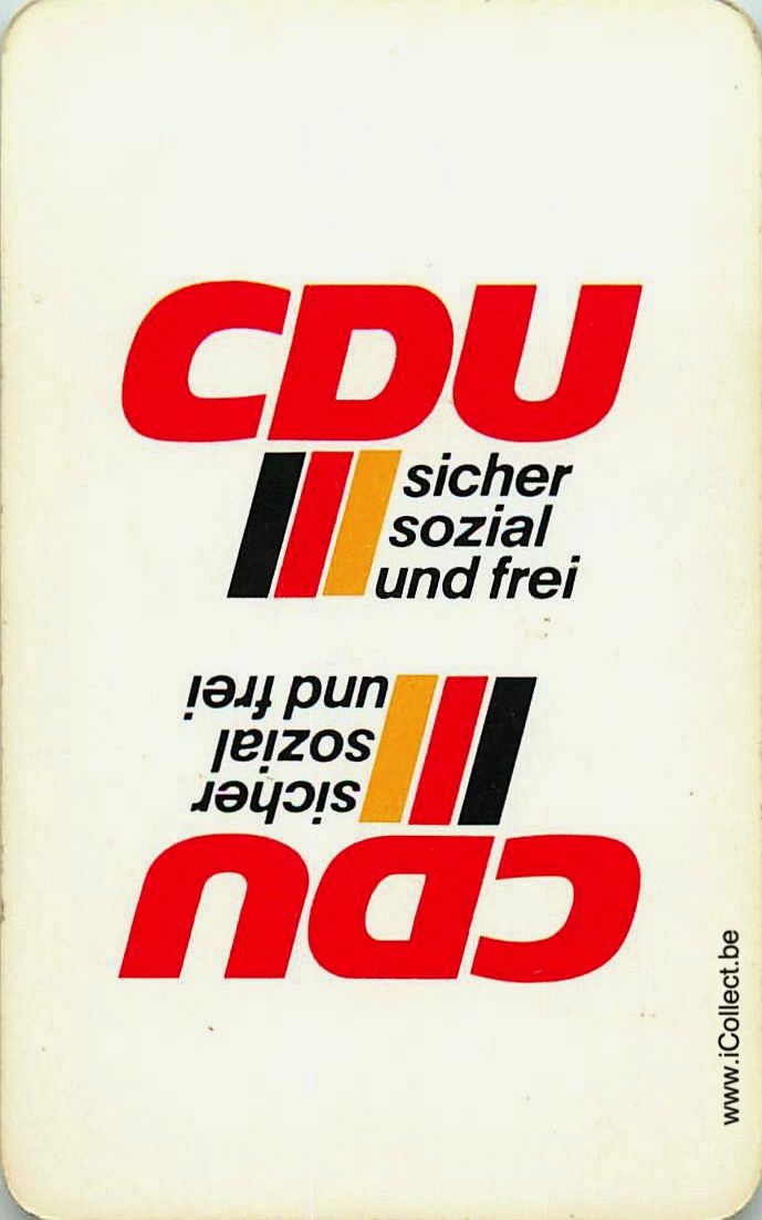 Single Swap Playing Cards Politics CDU (PS23-52E)