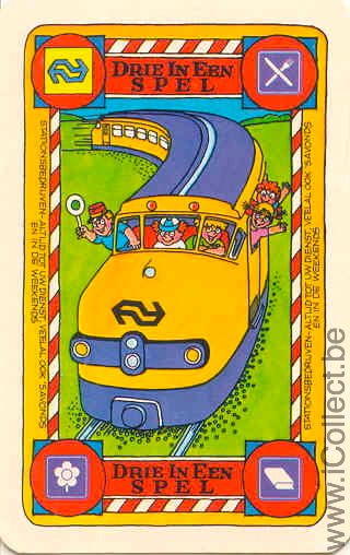 Single Playing Cards Railway Drie in een spel (PS04-11I) - Click Image to Close