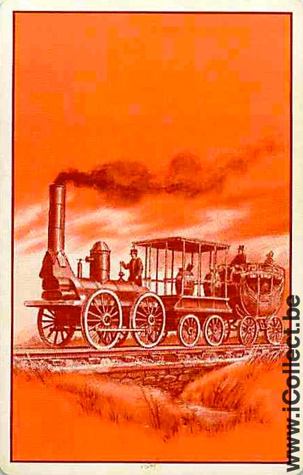 Single Playing Cards Railway Train (PS07-57D) - Click Image to Close