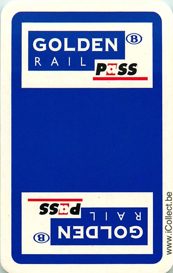 Single Swap Playing Cards Railway Golden Rail Pass (PS20-36G) - Click Image to Close