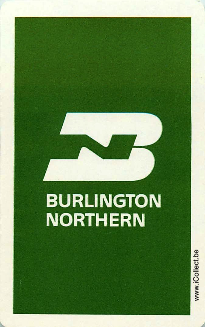 Single Swap Playing Cards Railway Burlington Northern (PS19-22E) - Click Image to Close