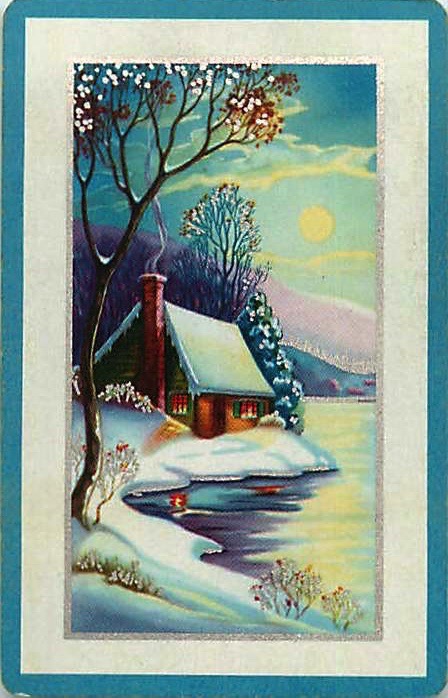 Single Playing Cards Seasons Winter (PS16-49G) - Click Image to Close