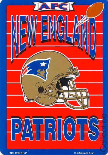 Single Swap Playing Cards NFL New England Patriots (PS01-46D) - Click Image to Close
