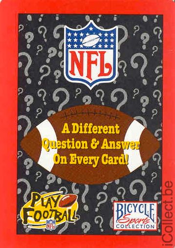 Single Swap Playing Cards NFL Play Football Quizz (PS01-47D)