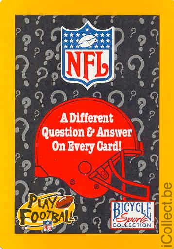 Single Swap Playing Cards NFL Play Football Quizz (PS01-47F) - Click Image to Close