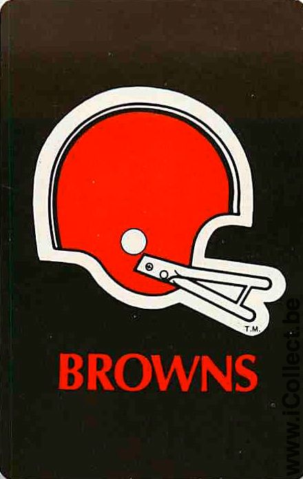 Single Playing Cards Sport NFL Browns (PS07-48C) - Click Image to Close