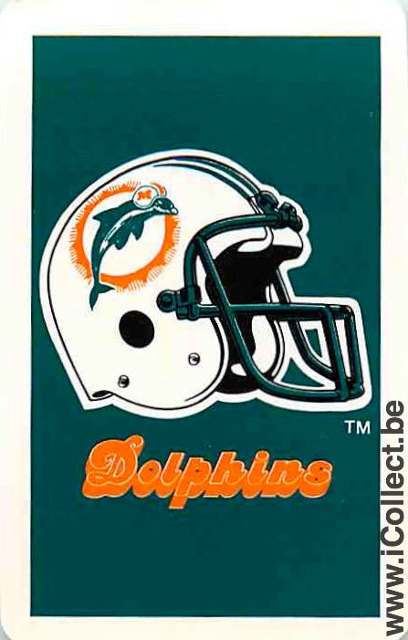 Single Playing Cards Sport NFL Miami Dolphins (PS08-48I) - Click Image to Close