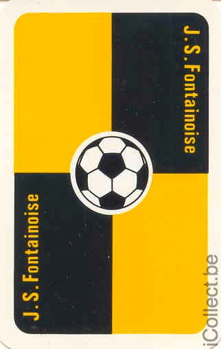 Single Swap Playing Cards Football La JS Fontainoise (PS03-04A)