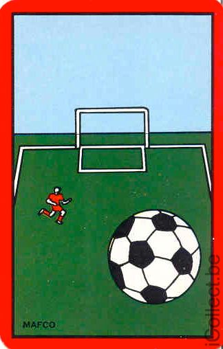 Single Swap Playing Cards Sport Football Goal and Ball (PS03-04D - Click Image to Close