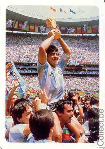 Single Swap Playing Cards Sport Football Maradona (PS03-04G) - Click Image to Close