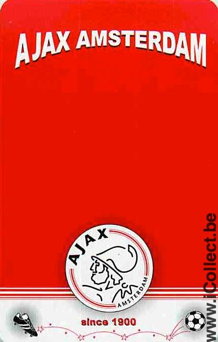 Single Playing Cards Sport Football - Ajax Amsterdam (PS03-18B) - Click Image to Close