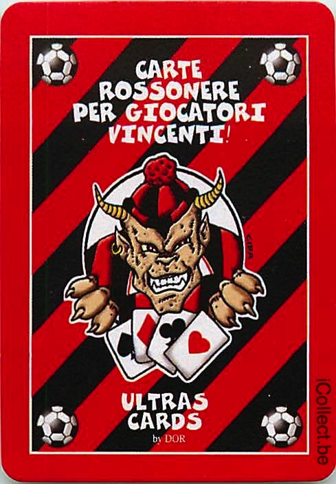 Single Playing Cards Sport Football Rossonere (PS10-02E)