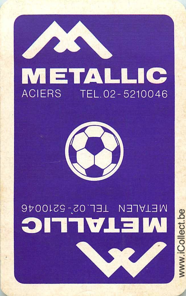 Single Swap Playing Cards Sport Metallic Football (PS06-49C)