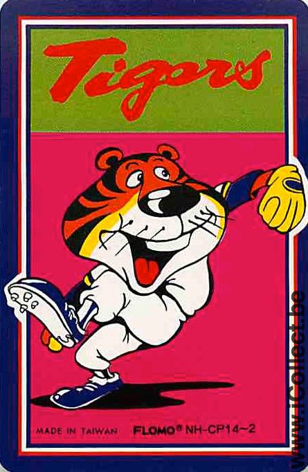 Single Playing Cards Sport Baseball Tigers (PS08-08D) - Click Image to Close