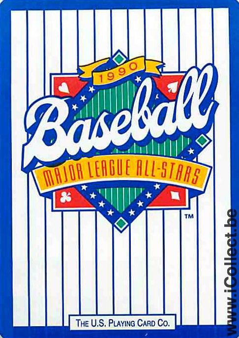 Single Playing Cards Sport Baseball All Stars 1990 (PS07-38B) - Click Image to Close