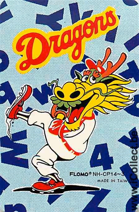 Single Playing Cards Sport Dragons Baseball (PS07-10G)