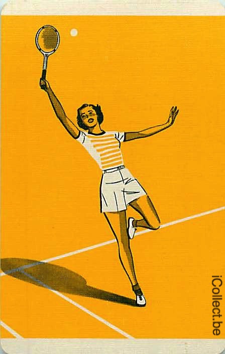 Single Playing Cards Sport Tennis Woman Player (PS10-16I)